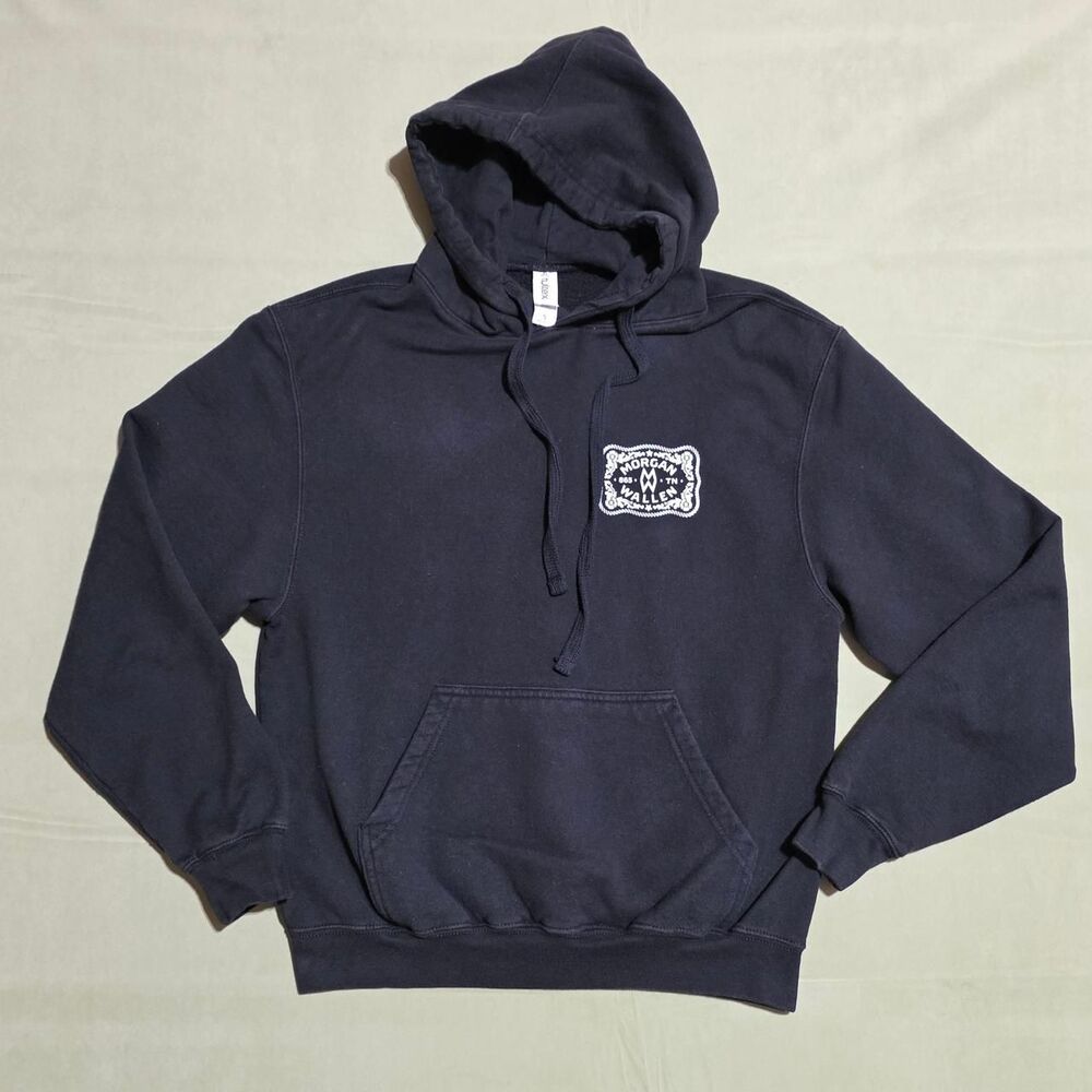 Morgan Wallen Dangerous Tour hoodie size small black hoodie with white logo